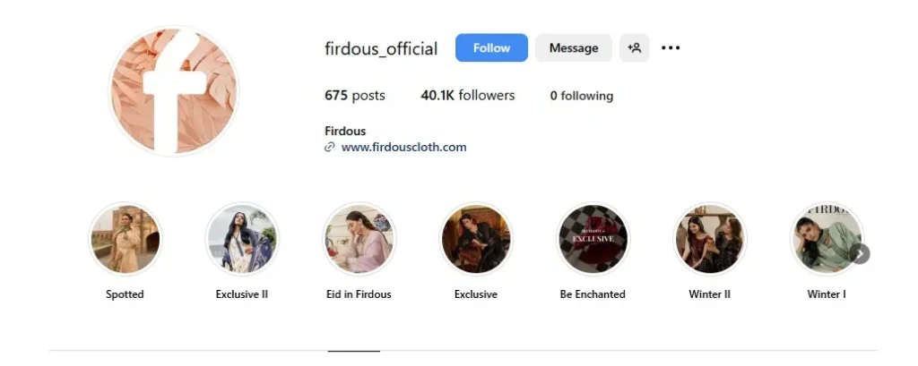 Firdous instagram