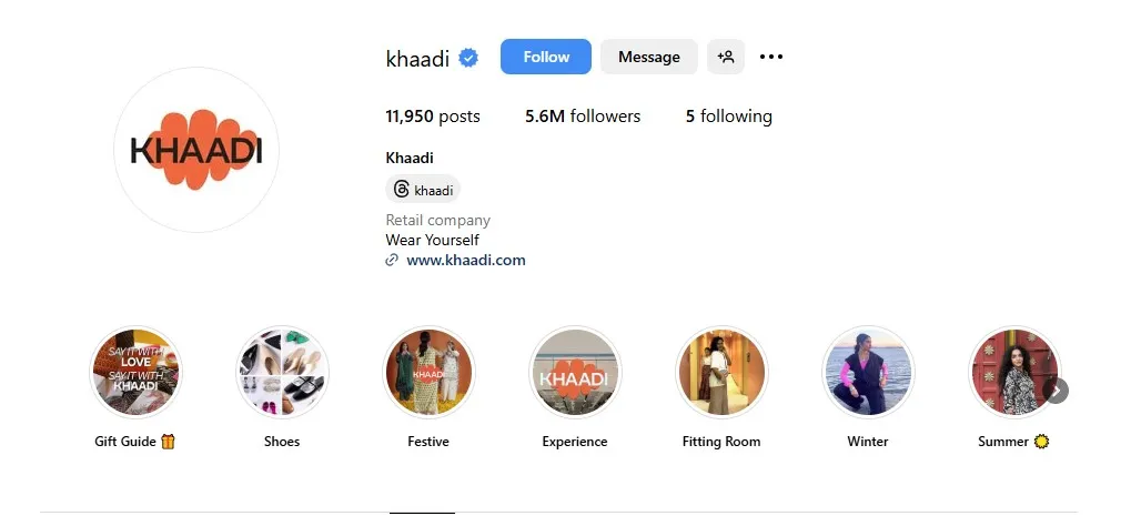 Khaadi instagram