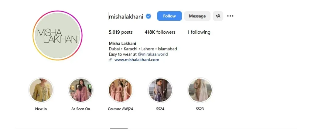 Misha Lakhani instagram