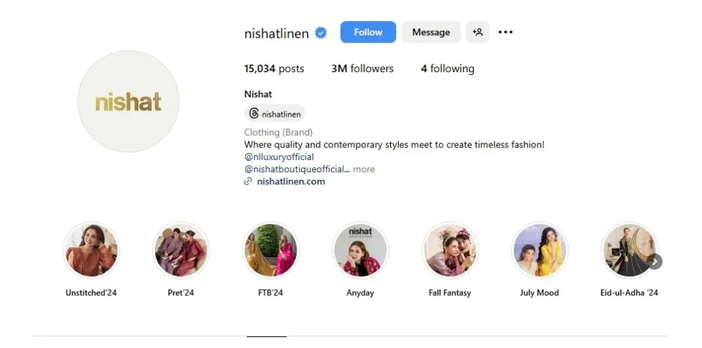 NishatLinen instagram